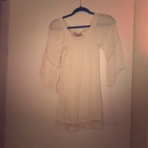 Off the shoulder white dress